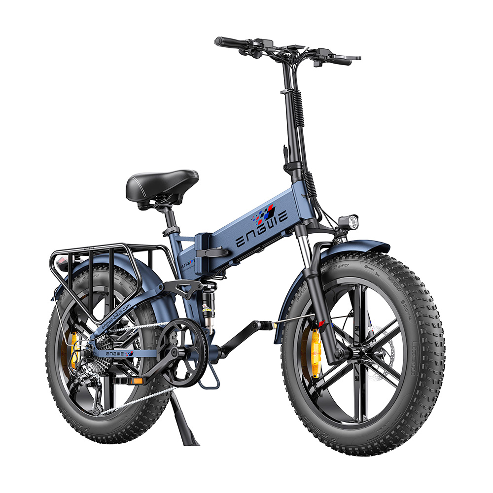 ENGWE ENGINE Pro bicicleta elétrica dobrável 20 * 4.0 polegadas pneu gordo 750 w motor sem escova 48 v 16 ah bateria 45 km/h velocidade máxima até 120 km faixa 8 velocidades sistema lcd display inteligente freios a disco hidráulicos - azul