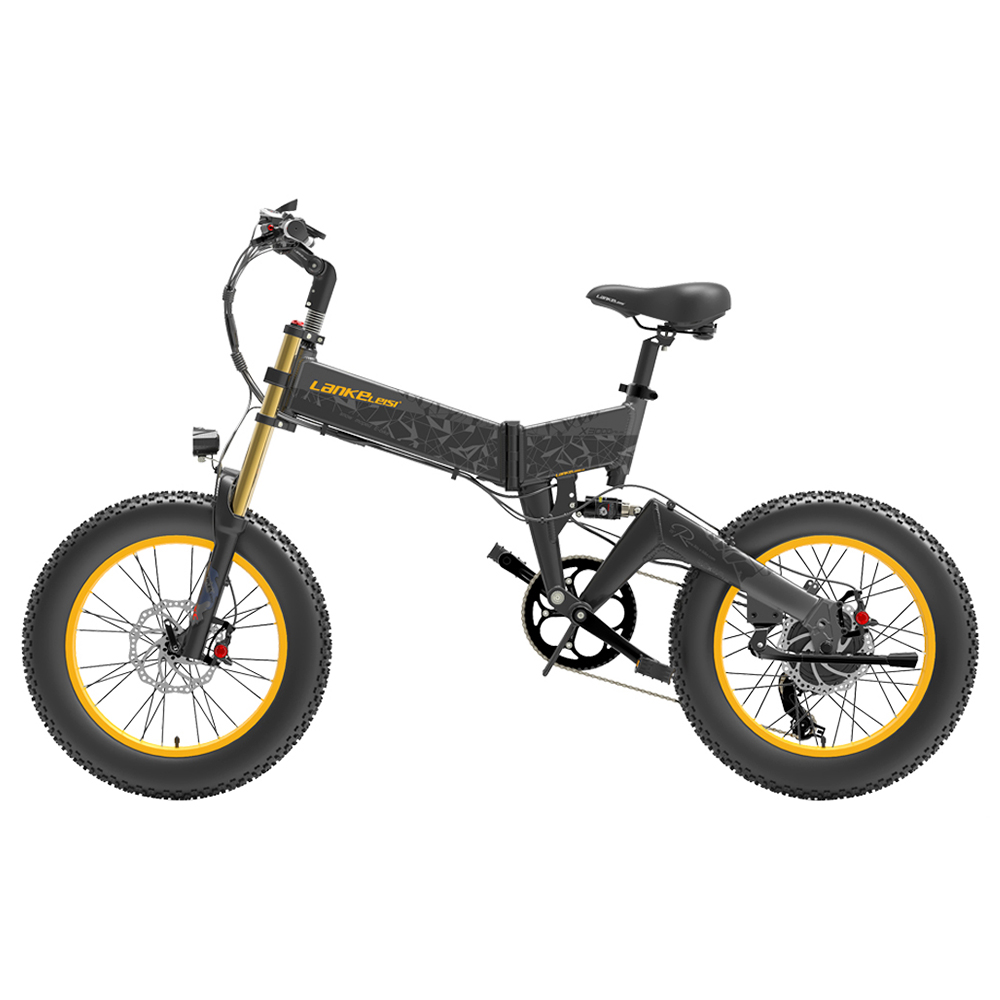 LANKELEISI X3000 Plus Folding Electric Mountain Bike Big Grey