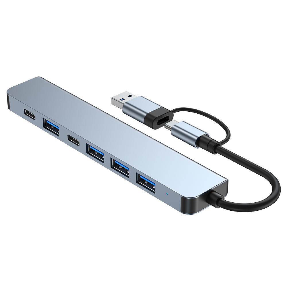 grå nødvendighed Overskyet 7-in-1 USB Hub Multi Ports Distributor USB 3.0 for Macbook Pro PC Hub