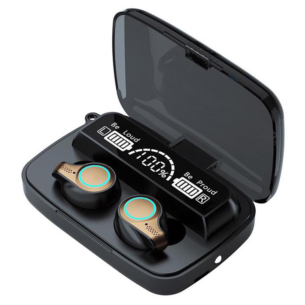 Auricolari M18 TWS Bluetooth 5.1 Wireless 9D Stereo Hi-Fi per lo sport Impermeabile con microfono