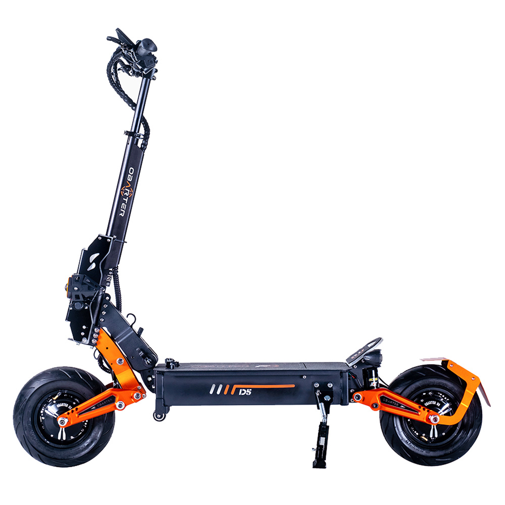 OBARTER D5 Electric Scooter 12 Inch Vacuum Tire 2*2500W Dual Motor Max Speed 60-70Km/h Removable 48V 35Ah Battery for 60-120km Super Range Removable Tire Double Oil Brakes Front&Rear Hydraulic Suspension, Shock Absorber, 150KG Max Load