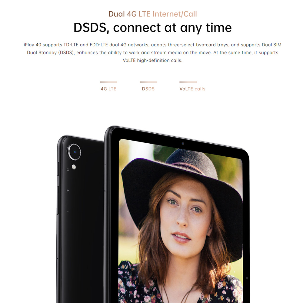 ALLDOCUBE iPlay 40 UNISOC Tiger T618 LTE Tablet without Keyboard