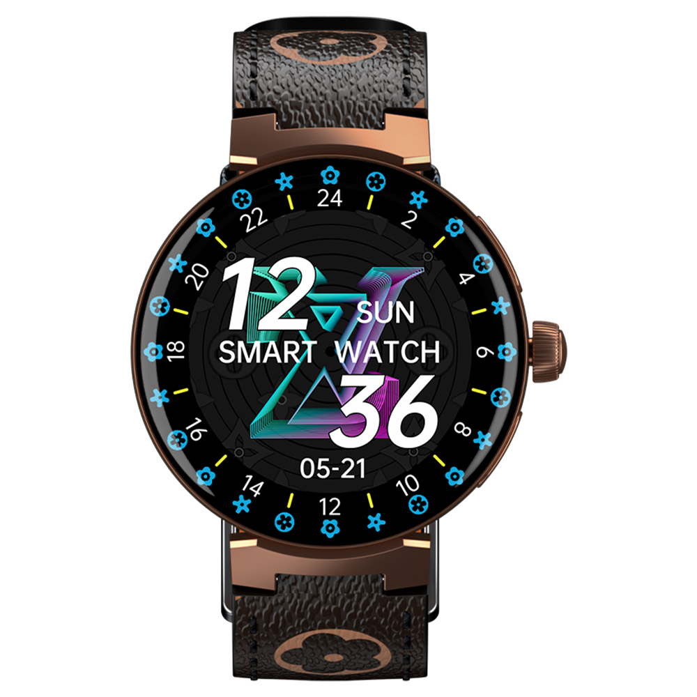 LOKMAT TIME PRO Smartwatch Bluetooth Call Watch, schermo IPS da 1.32'', modalità multi-sport, rilevamento del sonno - marrone