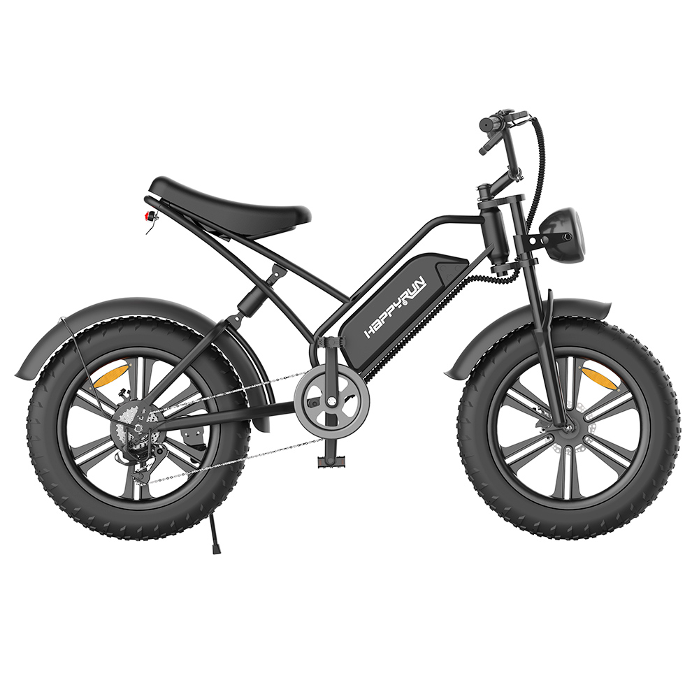 HAPPYRUN HR-G50 Electric Bike 18Ah Battery 750W Motor 20 Inch 50Km/h Max Speed Retro Ebike Max Load 150kg