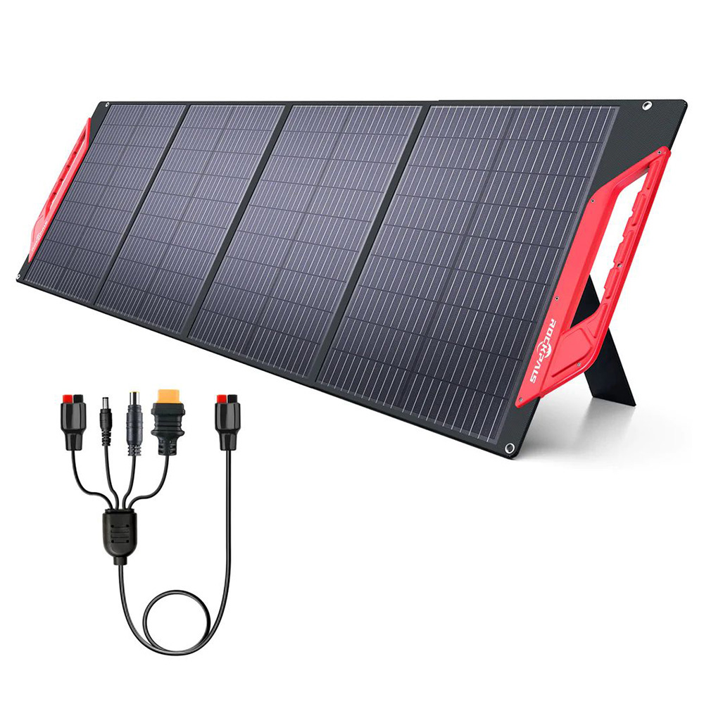 ROCKPALS RP083 120W Portable Foldable Solar Panel, 23.5% High Efficiency, IP65 Waterproof, Support Parallel