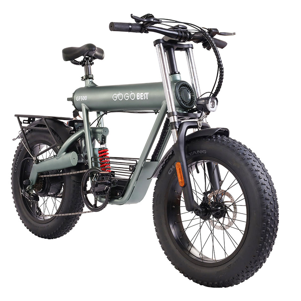 GOGOBEST GF500 Electric Bicycle 20*4.0 Inch Fat Tire 750W Motor 45Km/h Top Speed 48V 20Ah Battery 90-100KM Max Range Shimano 7-Speed Transmission Dual Disc Brake
