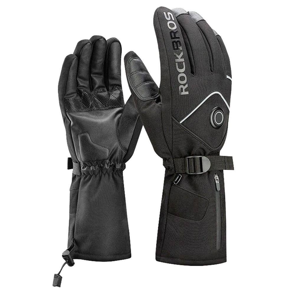 

ROCKBROS S278 Heating Gloves for Cycling, Touchscreen Motorcycle Bicycle Breathable Waterproof Gloves - L
