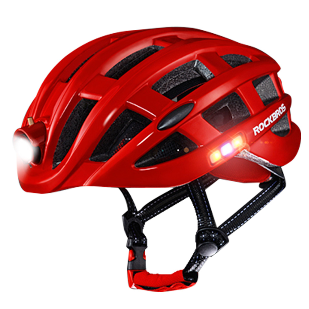 

ROCKBROS ZN1001 Light Cycling Helmet Bike Ultralight Helmet Integrally-molded Mountain Road Helmet Unisex 57-62cm - Red