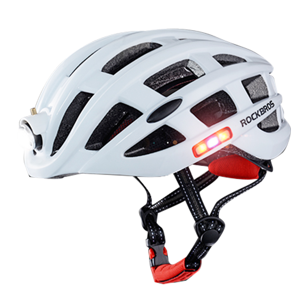 

ROCKBROS ZN1001 Light Cycling Helmet Bike Ultralight Helmet Integrally-molded Mountain Road Helmet Unisex 57-62cm - White