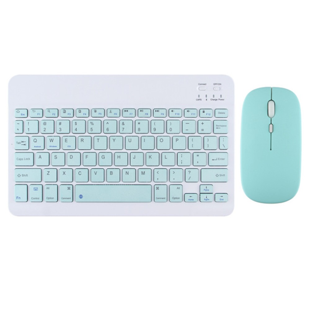 Bluetooth Wireless Keyboard Mouse Set for Android IOS Windows Phone Tablet - Green
