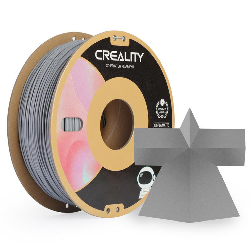 

Creality CR 1.75mm Matte PLA 3D Printing Filament 1KG Matte Grey, Gray