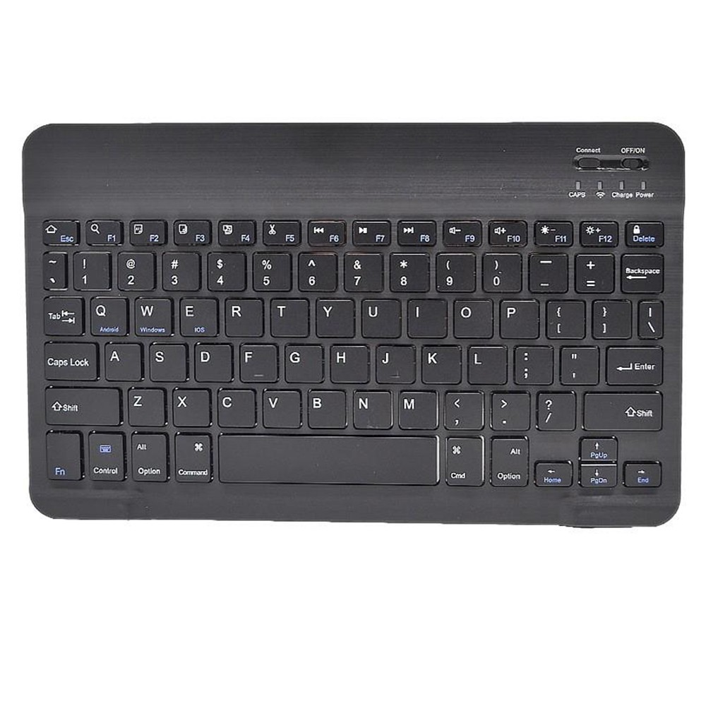 

Wireless Bluetooth Keyboard for iPad Rubber Key Cap Rechargeable Keyboard for Android, iOS, Windows, Smartphone - Black