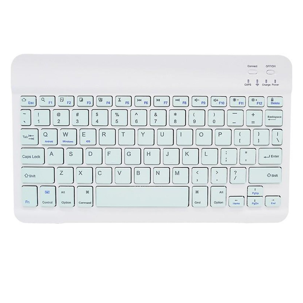 

Wireless Bluetooth Keyboard for iPad Rubber Key Cap Rechargeable Keyboard for Android, iOS, Windows, Smartphone - Light Green