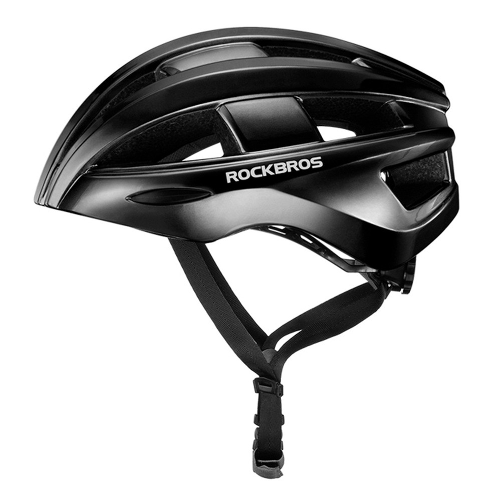 ROCKBROS Bicycle Helmet with Integrated Taillight MTB Road Cycling Helmet - Black