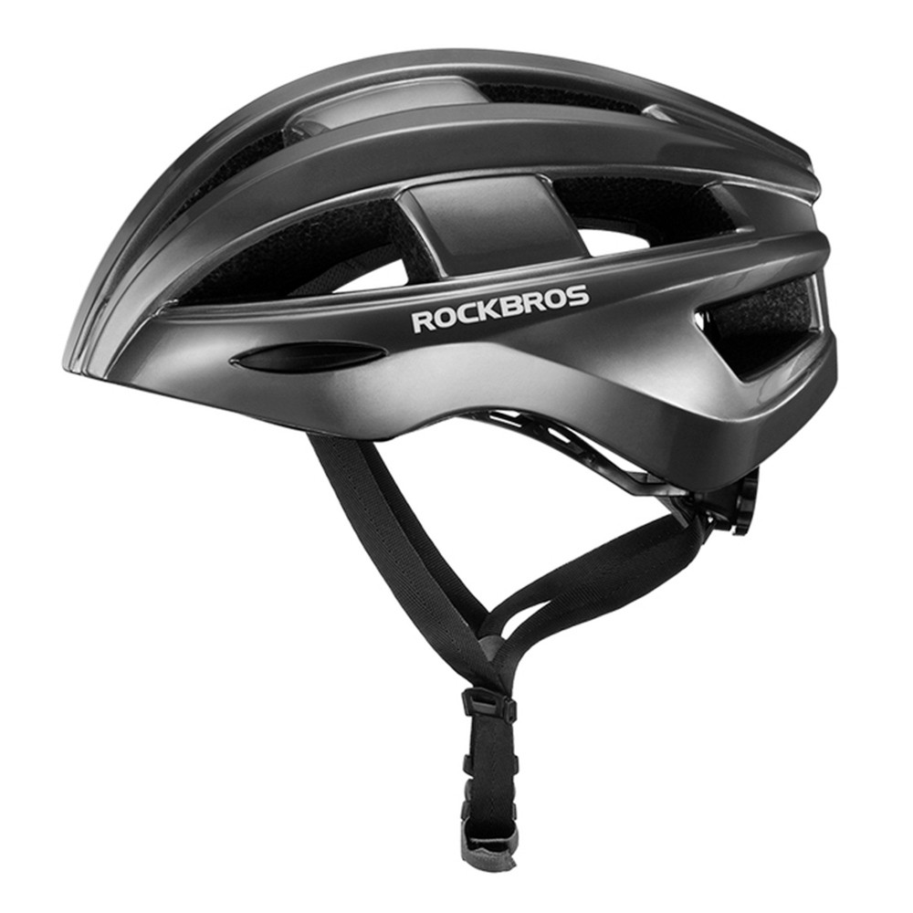 ROCKBROS Bicycle Helmet with Integrated Taillight MTB Road Cycling Helmet - Titanium