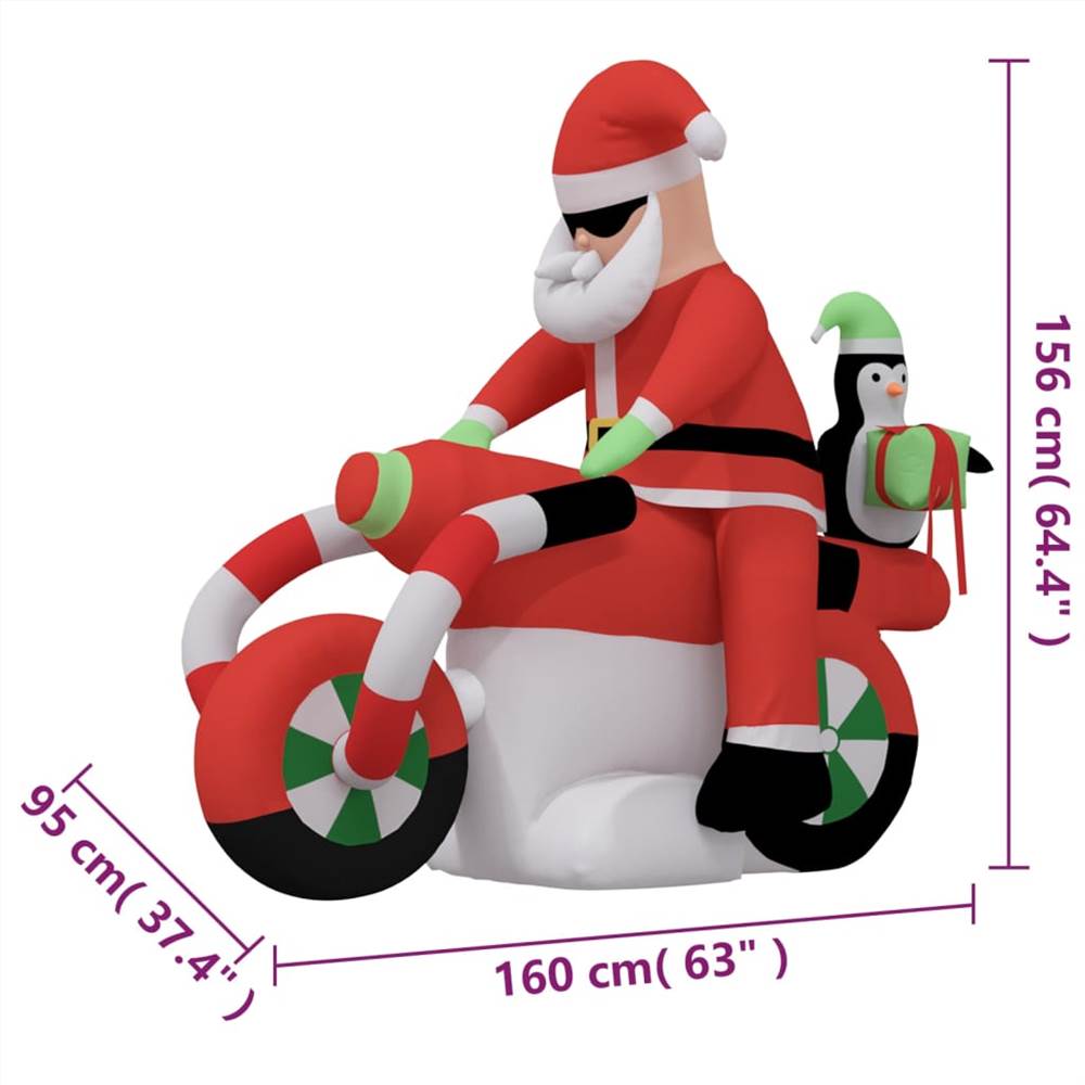 Christmas Inflatable Santa Claus LED 156 cm