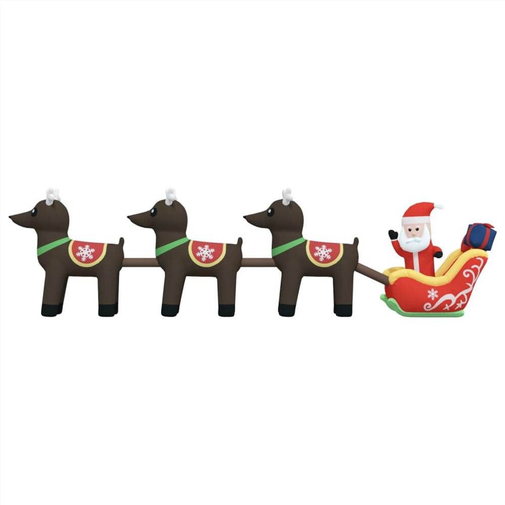 Christmas Inflatable Santa and Reindeer Decoration LED 138 cm