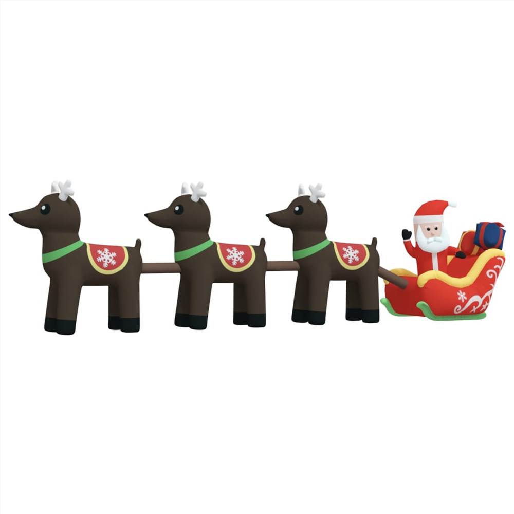 Christmas Inflatable Santa and Reindeer Decoration LED 138 cm