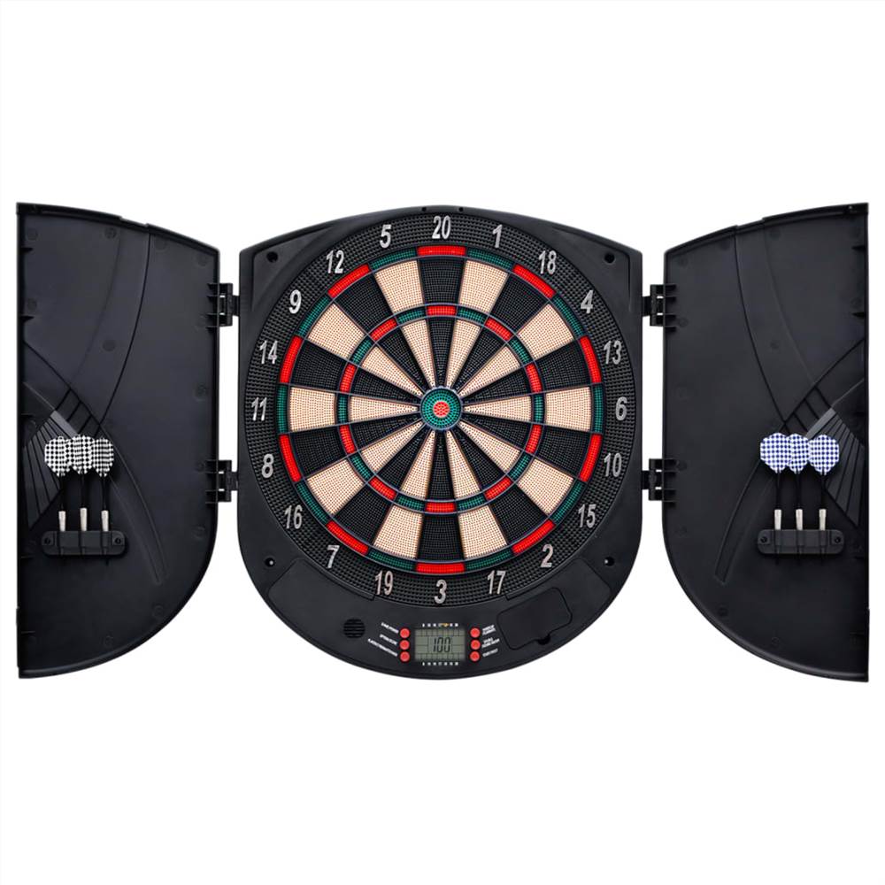 Electric Dartboard With Darts Black Polypropylene 16 Electric Dartboard with Darts Black Polypropylene