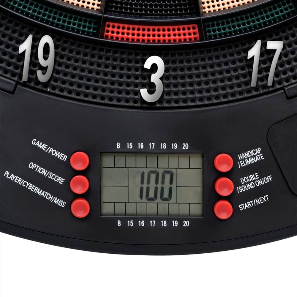 Electric Dartboard With Darts Black Polypropylene 20 Electric Dartboard with Darts Black Polypropylene