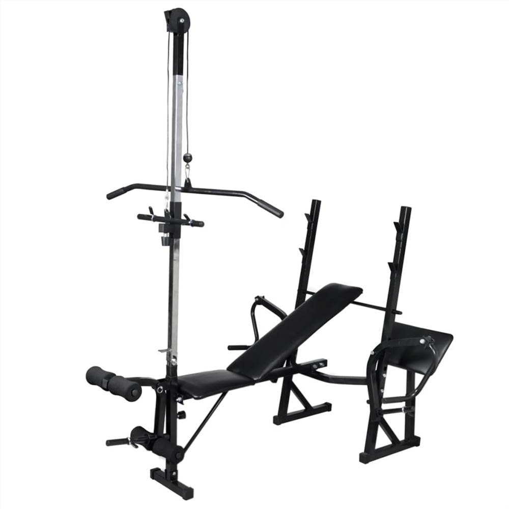 Workout Bench with Weight Rack, Barbell and Dumbbell Set 120 kg