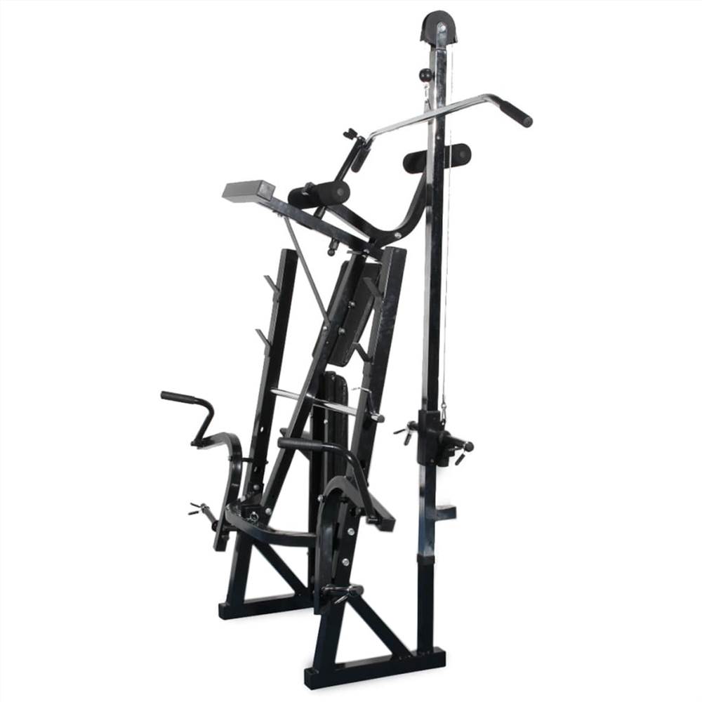 Workout Bench with Weight Rack, Barbell and Dumbbell Set 120 kg