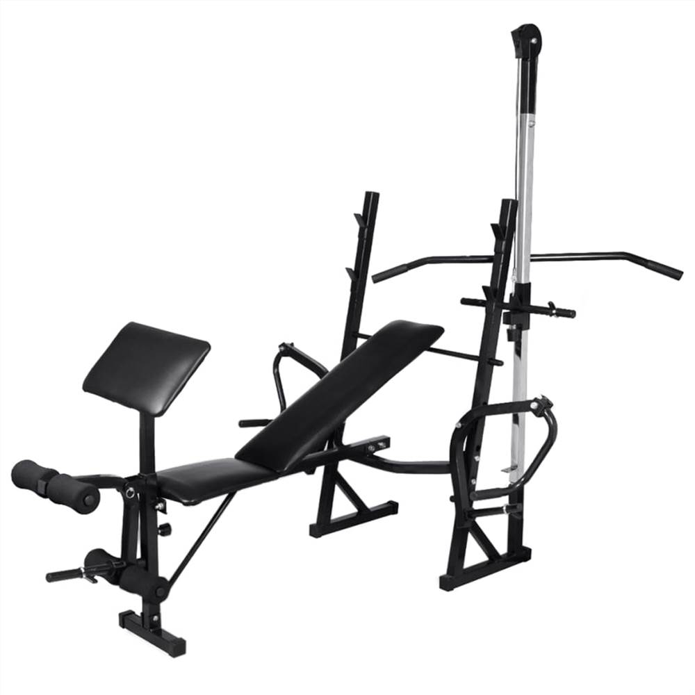 Workout Bench With Weight Rack, Barbell And Dumbbell Set 30.5kg 15 Workout Bench with Weight Rack, Barbell and Dumbbell Set 30.5kg