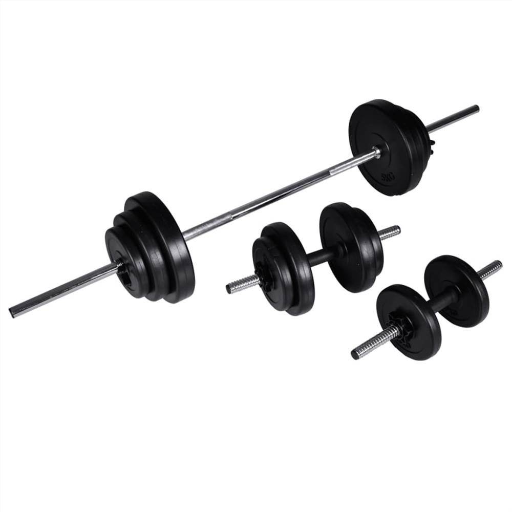 Workout Bench With Weight Rack, Barbell And Dumbbell Set 30.5kg 22 Workout Bench with Weight Rack, Barbell and Dumbbell Set 30.5kg