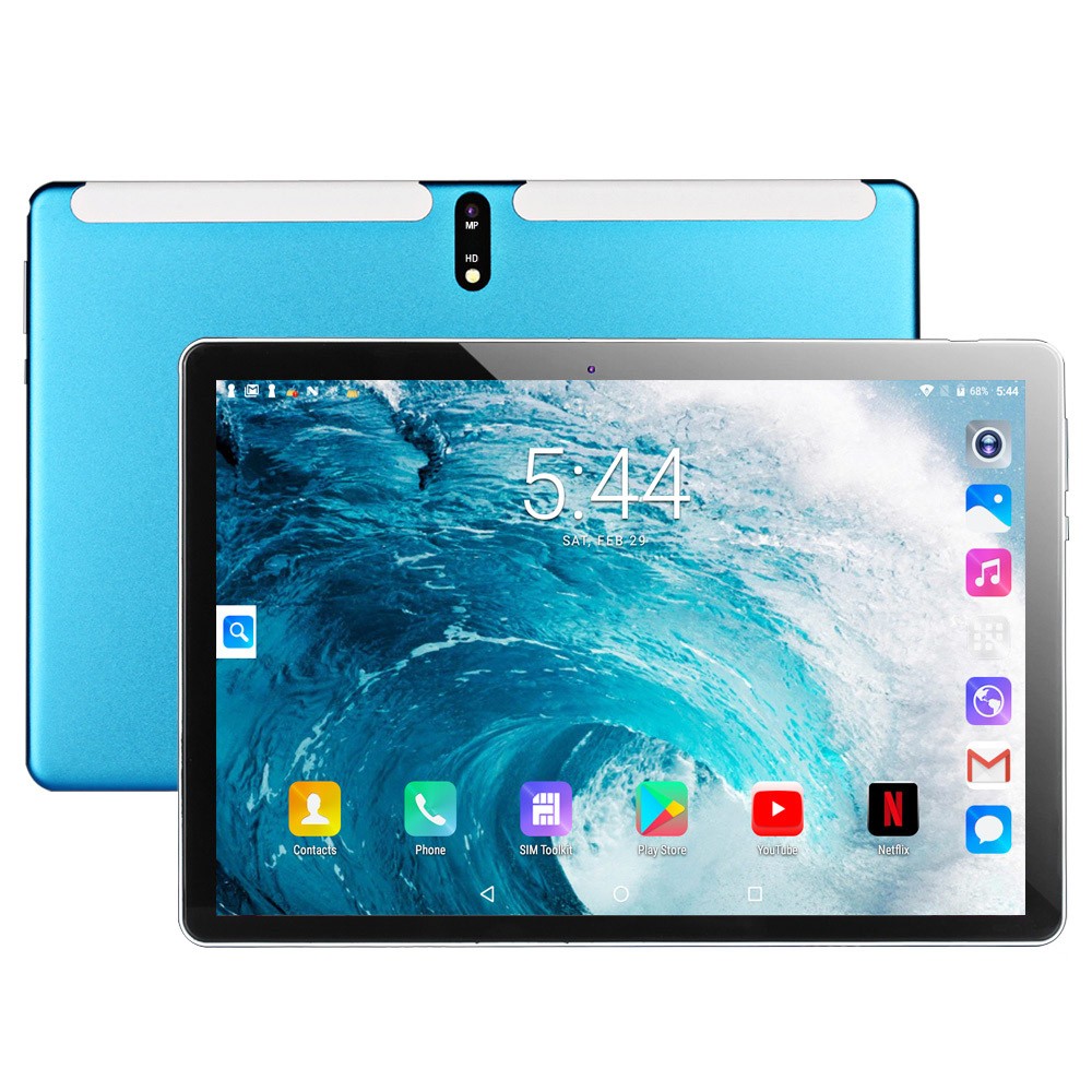 BDF M107 10.1 Inch 4G LTE Tablet for Kids Octa Core 2GB+32GB Android 10 8MP+2MP Dual Camera - Blue