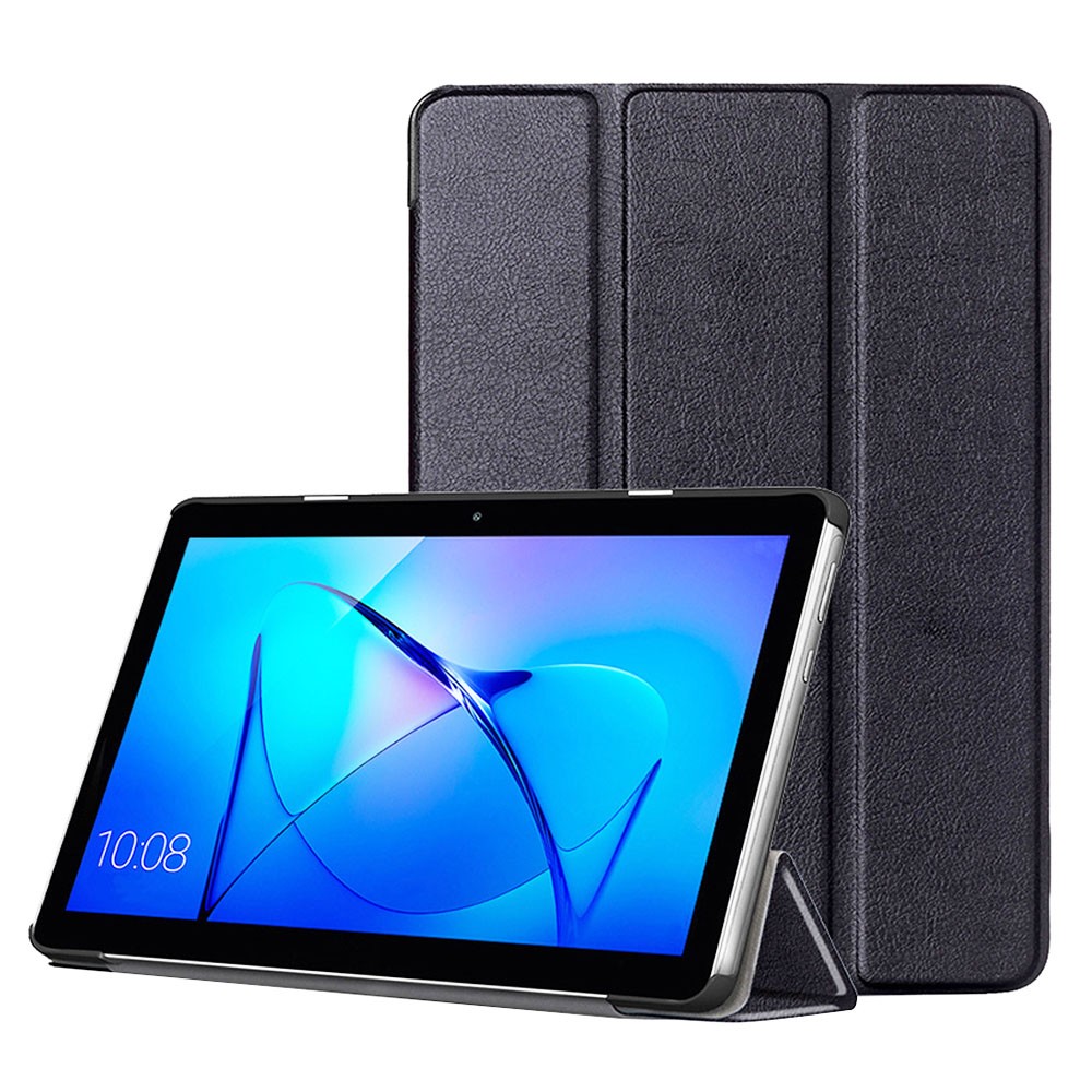 BDF M107 10.1 Inch 4G LTE Tablet for Kids Octa Core 2GB+32GB Android 10 8MP+2MP Dual Camera with Leather Case - Black