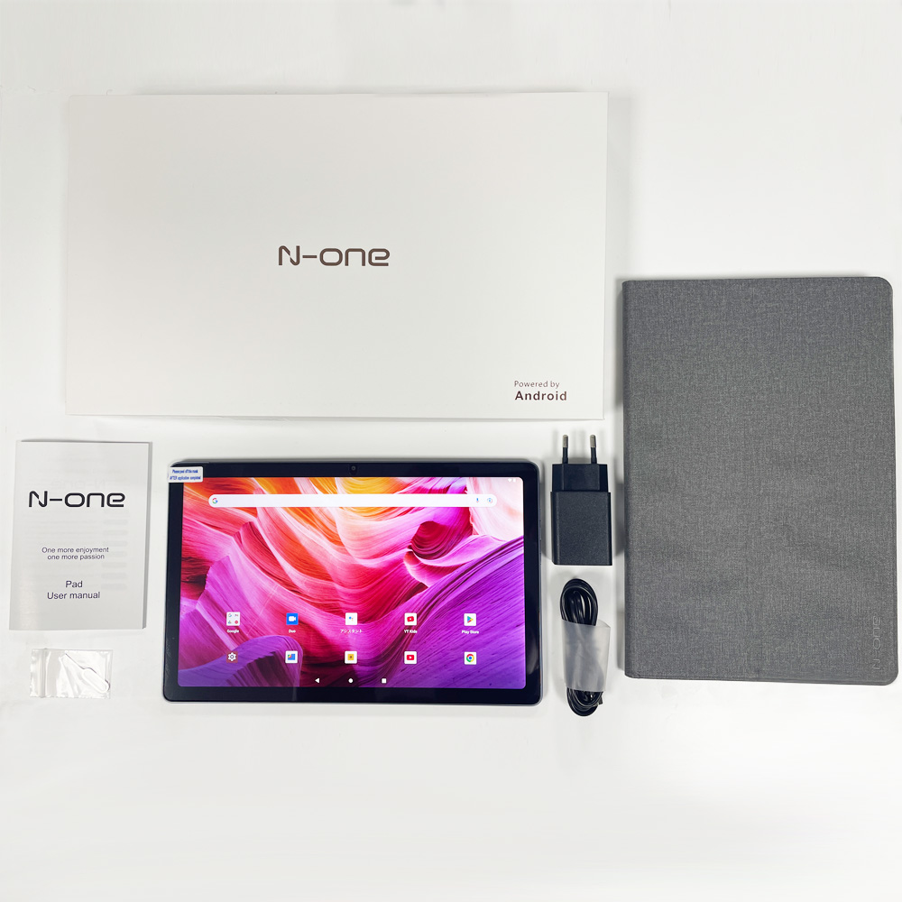 (Free Gift Case and Film) N-one Npad Pro Tablet, 2000*1200 10.36” IPS Screen, Android 12, UNISOC T616 Octa-Core, 8GB RAM 128GB UFS ROM, Dual 4G LTE, 2.4/5G WiFi Bluetooth 5.0, 6600mAh 18W PD Fast Charging, GPS/Galileo/GLONASS/BDS, Widevine L1