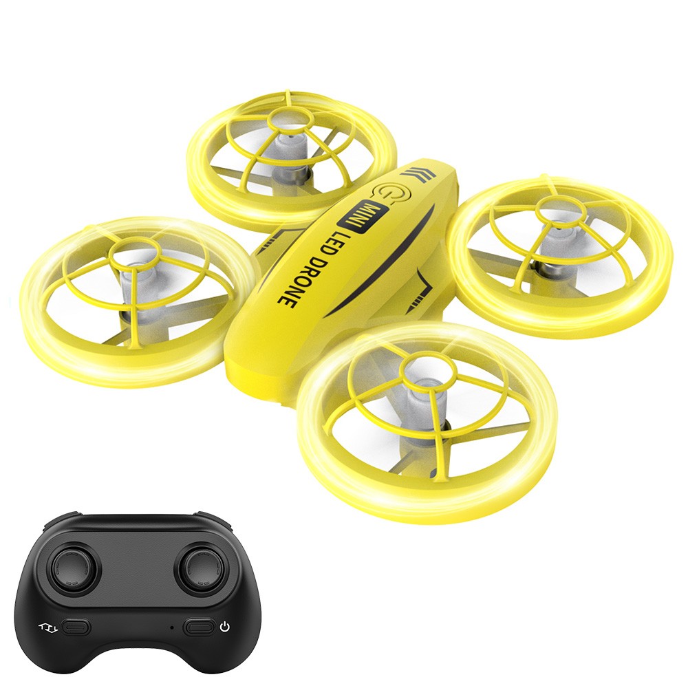 ZLL SG300 2.4G RC Drone 6-7 min Flight Time One-key Take Off, Lights Switching, Headless Mode - Yellow 2 Batteries