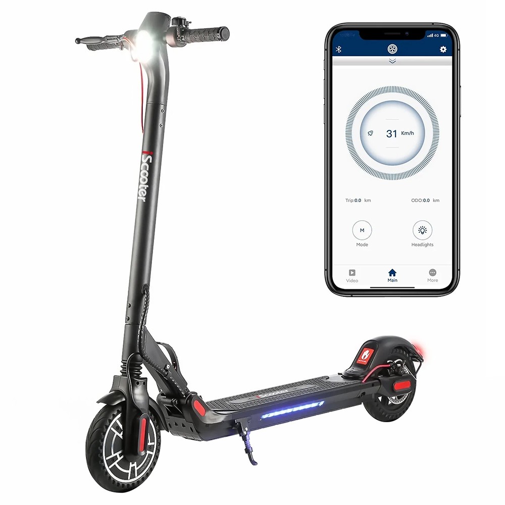 iScooter M5pro Electric Scooter 8.5'' Honeycomb Tire 350W Motor 7.8Ah Battery for 35km Range Front and Rear Shock Absorbers
