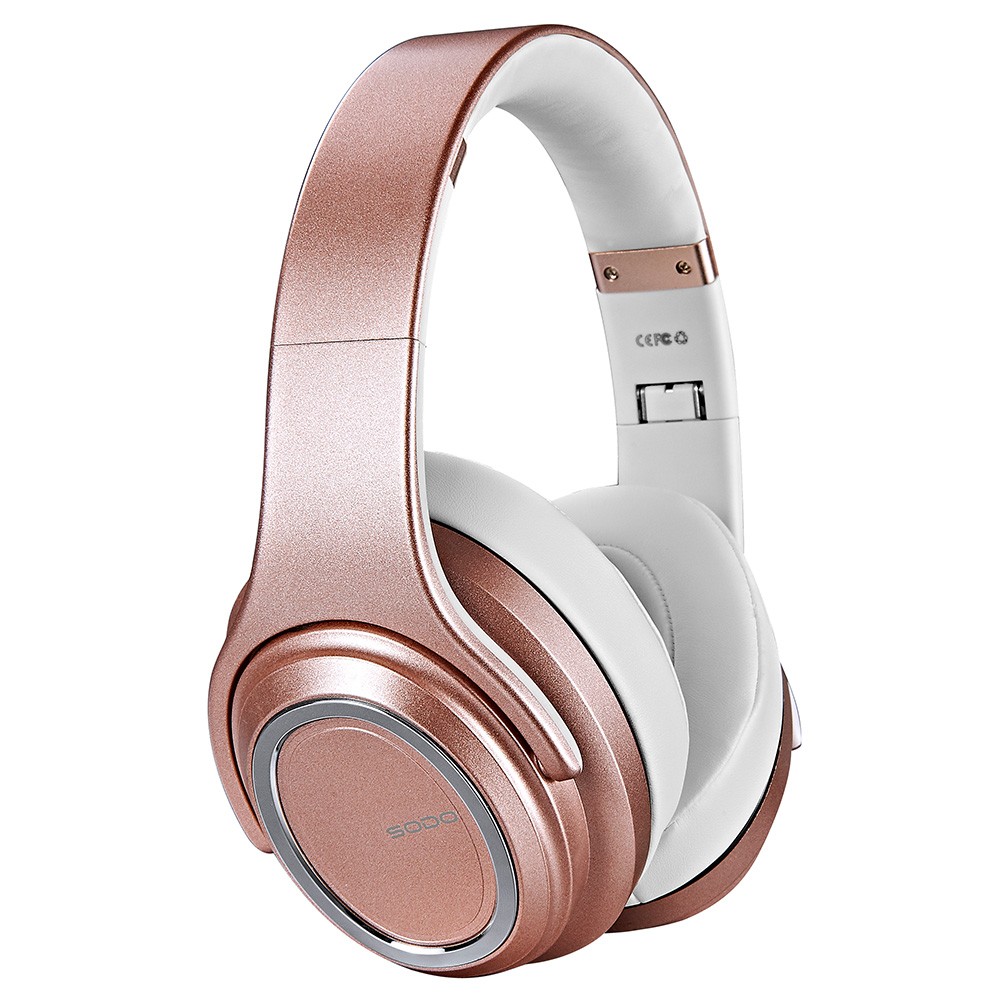 

SODO MH11 2-in-1 Wireless Bluetooth Headphone & Speaker, Built-in 3-EQ Foldable Headset with Mic Support TF Card - Rose Gold, Mix color