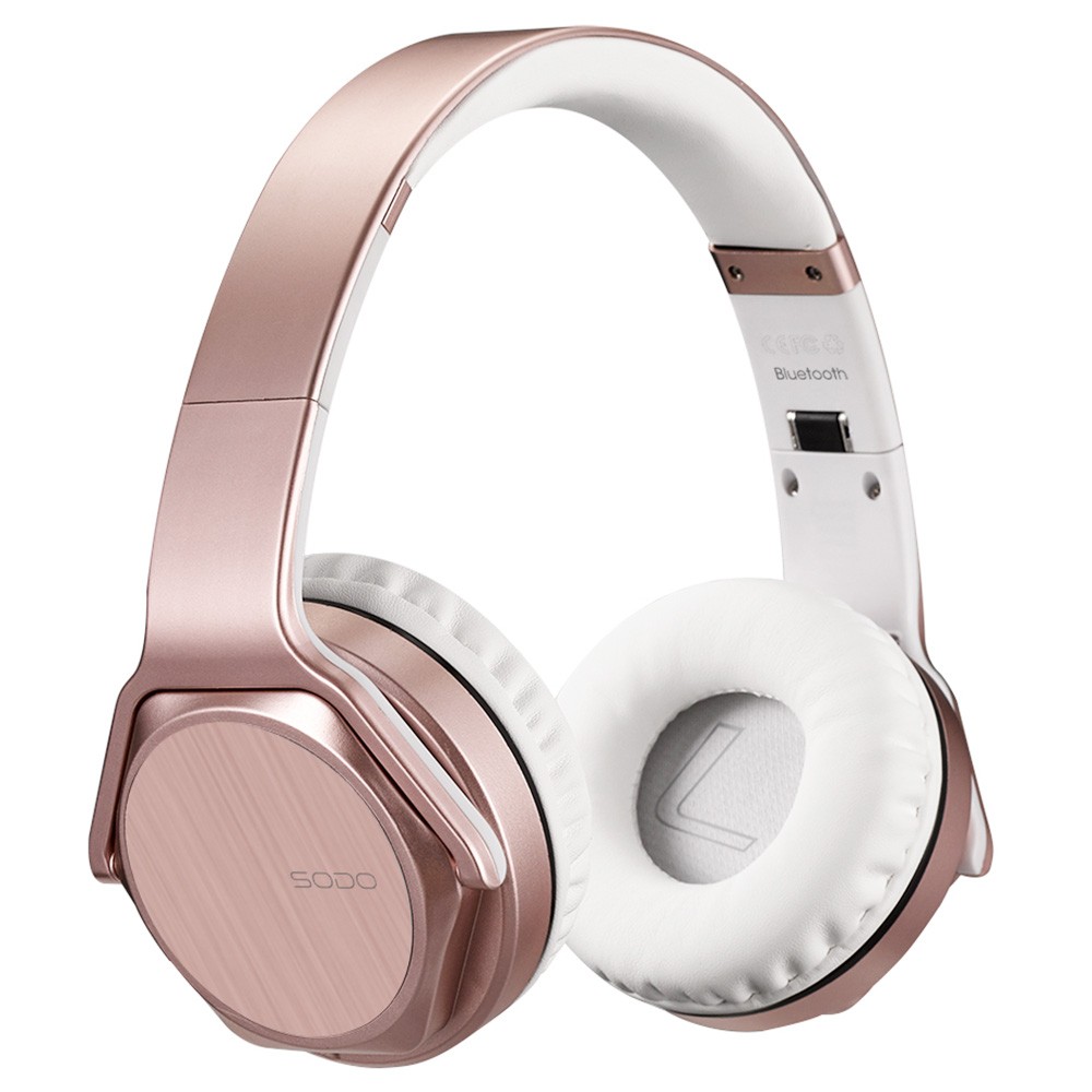 

SODO MH3 2-in-1 Wireless Bluetooth On-Ear Headphone and Twist Out Bluetooth Speaker, Bluetooth 5.1 Support TF Card - Rose Gold, Multi color