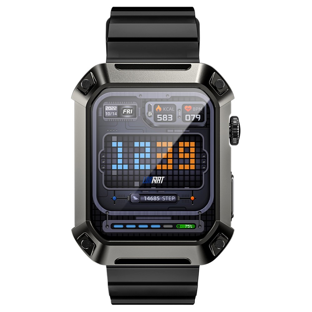 

LOKMAT OCEAN 2 PRO Bluetooth Call Smartwatch 1.85'' TFT Screen Heart Rate, Blood Pressure Monitor, 450mAh Battery - Black