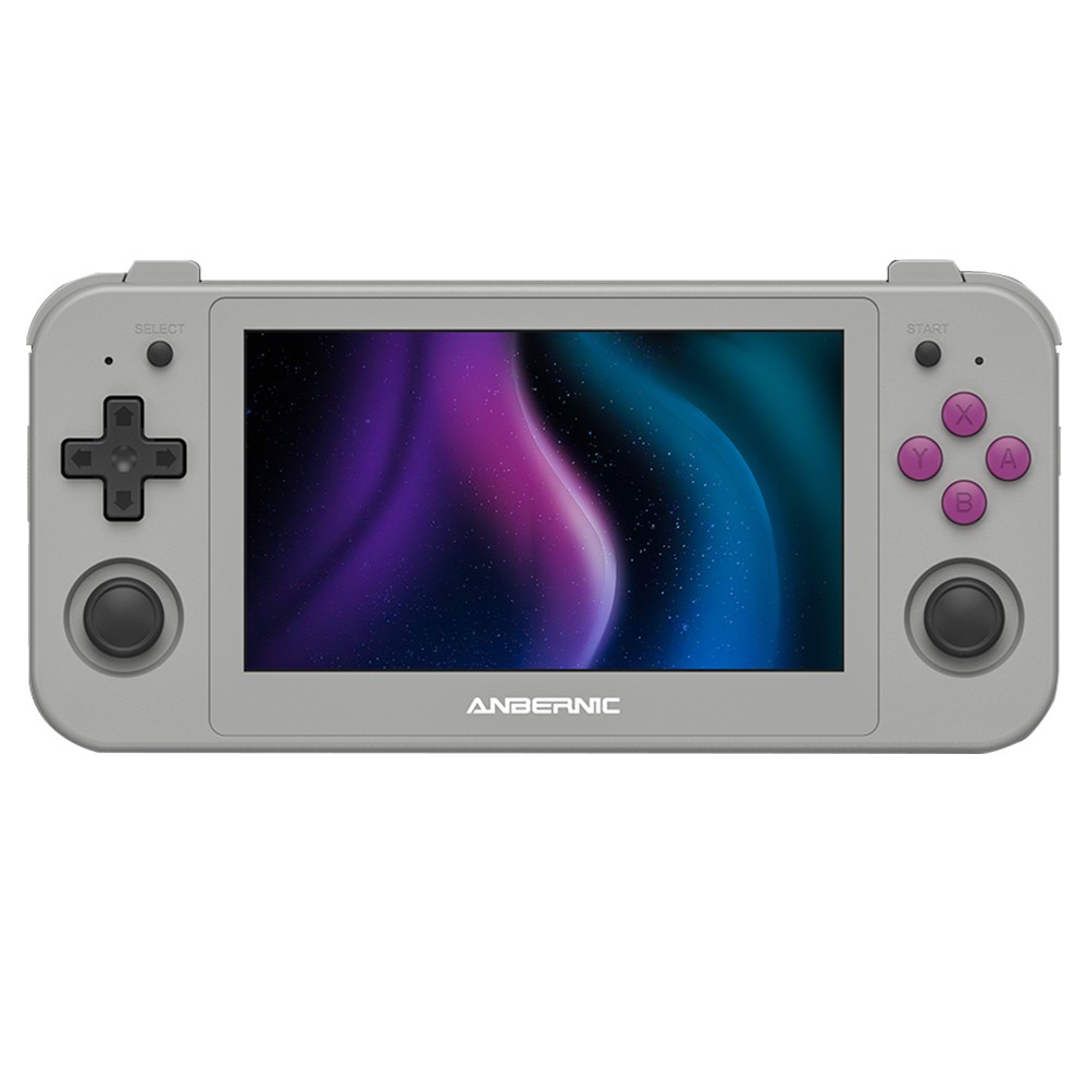 ANBERNIC RG505 Handheld Game Console, Unisoc Tiger T618 64-bit Cota-core, 4.95'' OLED Touch Screen, 4+128GB Memory, Android 12, 5000mAh Battery, 8H Play Time, 2.4/5G WiFi - Grey