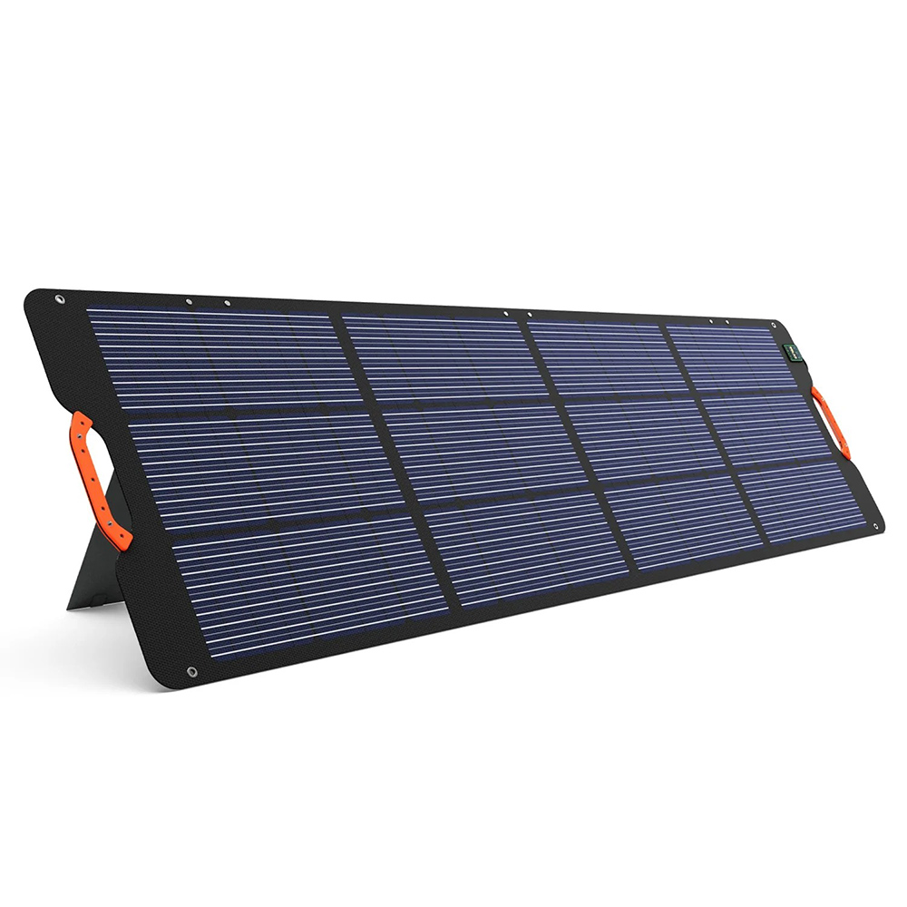 FOSSiBOT SP200 18V 200W Foldable Solar Panel, 23.4% High Efficiency Monocrystalline Solar Cells, for Power Station MPPT Foldable Solar Charger with Adjustable Stand Waterproof IP67, for Outdoor Camping RV Off Grid System, with Standard MC4 Connector