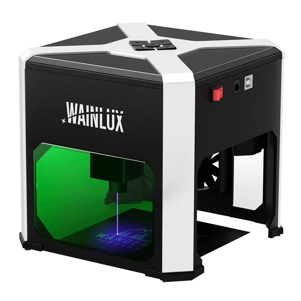 WAINLUX K6 Mini Laser Engraver Cutter, 3W Laser Power, 0.05mm Precision, Adjustable Focus, Offline Engraving, Built-in Exhaust Fan, App Connection, 80*80mm