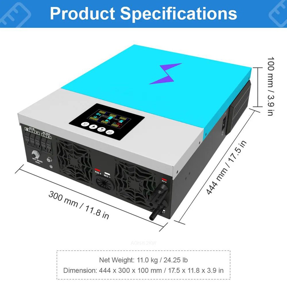 Daxtromn 6200w Hybrid Solar Inverter With Wifi 4075