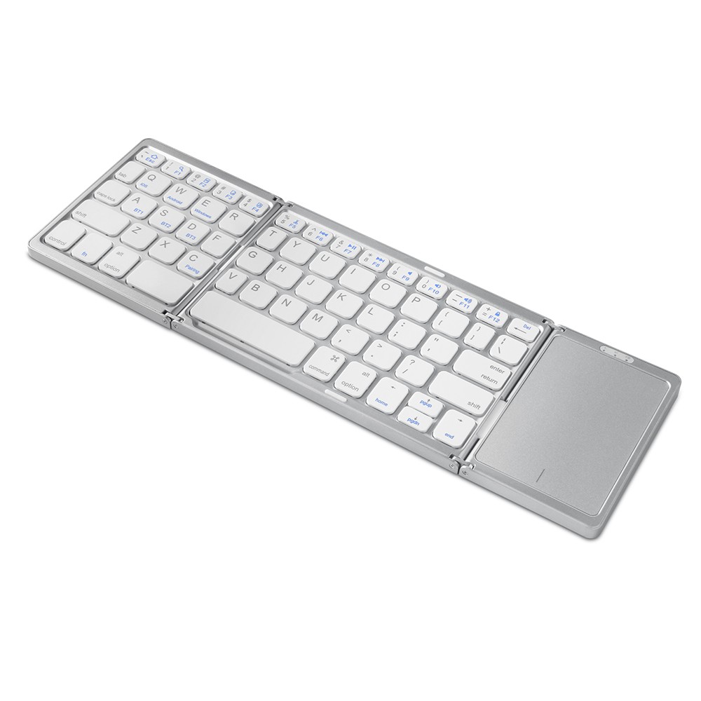 Foldable Bluetooth Wireless Keyboard Silver