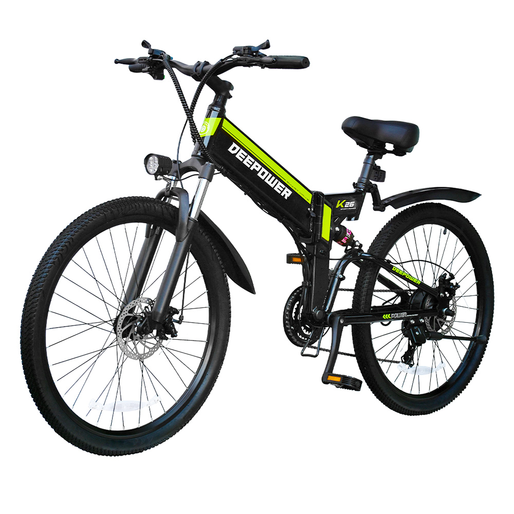 DEEPOWER K26 Electric Bike 26 Inch 48V 500W Motor 12.8Ah 35Km/h Speed