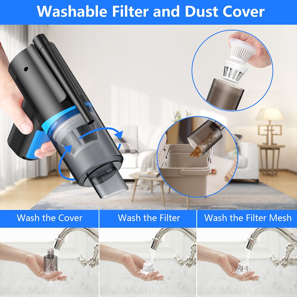 Electric Air Duster Upgraded Air Duster and Vacuum Blue