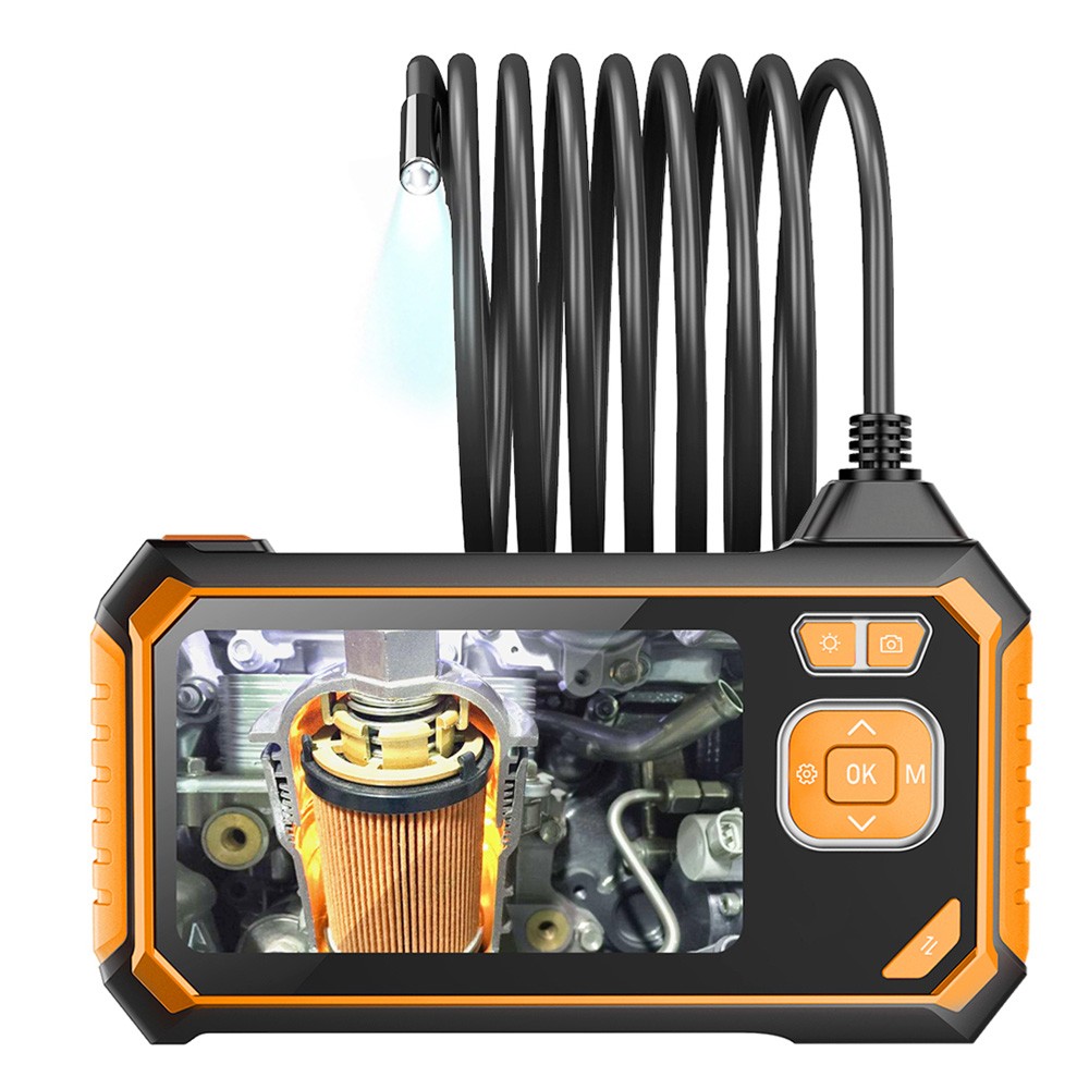 ANESOK 113B Endoscope, 4.3 inch LED Display, Dual Lens, 1080P Resolution, 6 Adjustable LED Lights, 3 Hours Working Time, IP67 Waterproof, 1m Cable - Orange