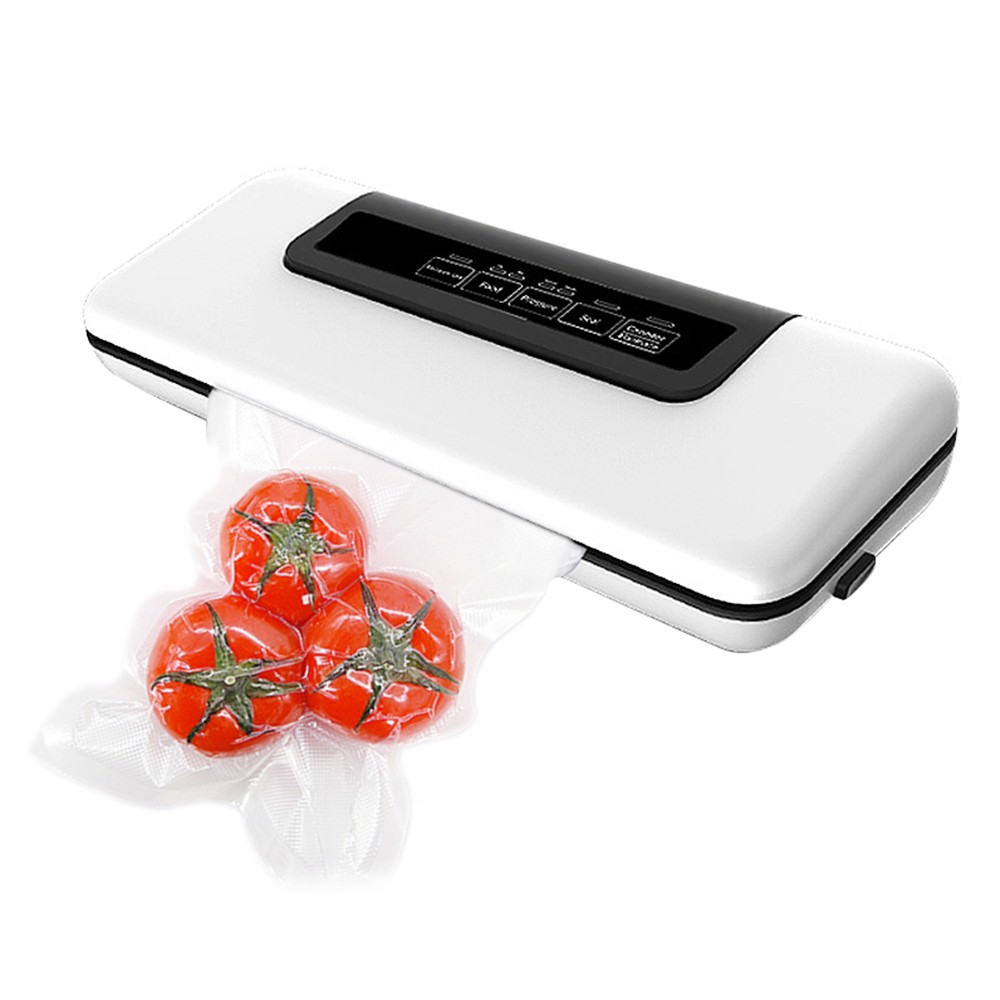 BioloMix W300 Vacuum Sealer, Automatic Food Saver Machine, Dry & Wet Mode for Sous Vide, 10 Vacuum Sealing Bags with LED Indicator Lights - White