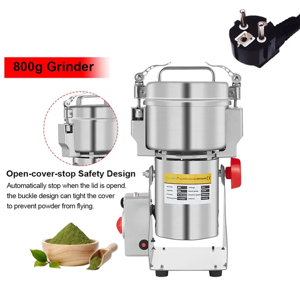 BioloMix 800g Electric Grain Grinder Mill, Spices Cereals Coffee Grinding