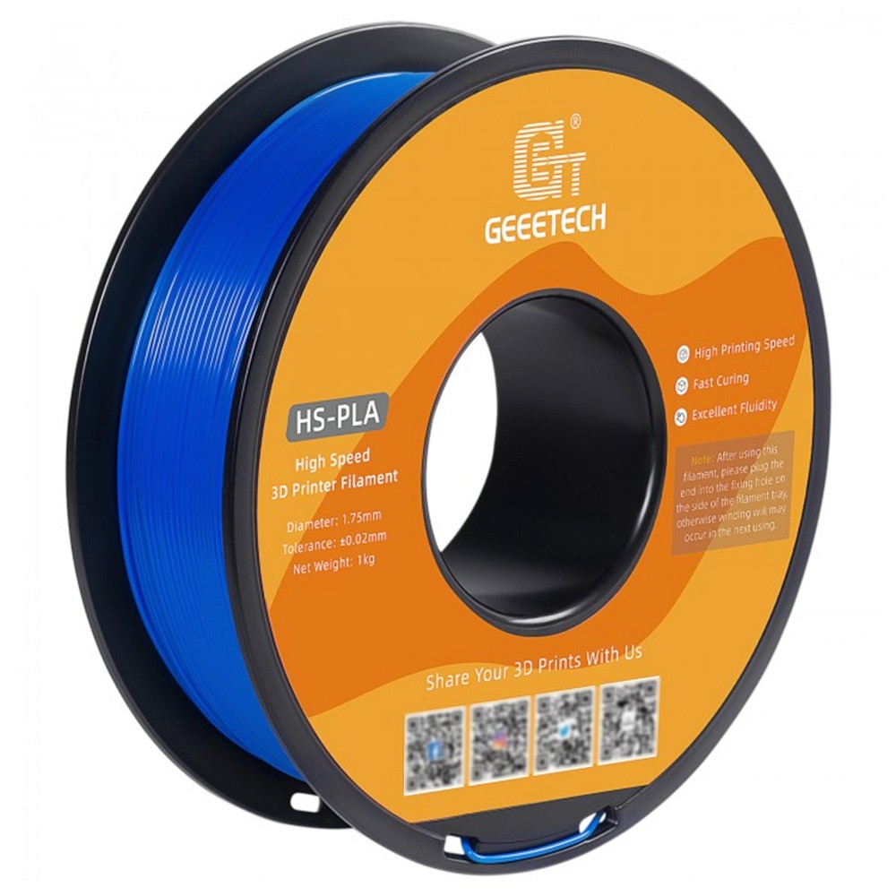 

Geeetech HS PLA Filament for 3D Printer, 1.75mm Dimensional Accuracy +/- 0.03mm 1kg Spool (2.2 lbs) - Blue