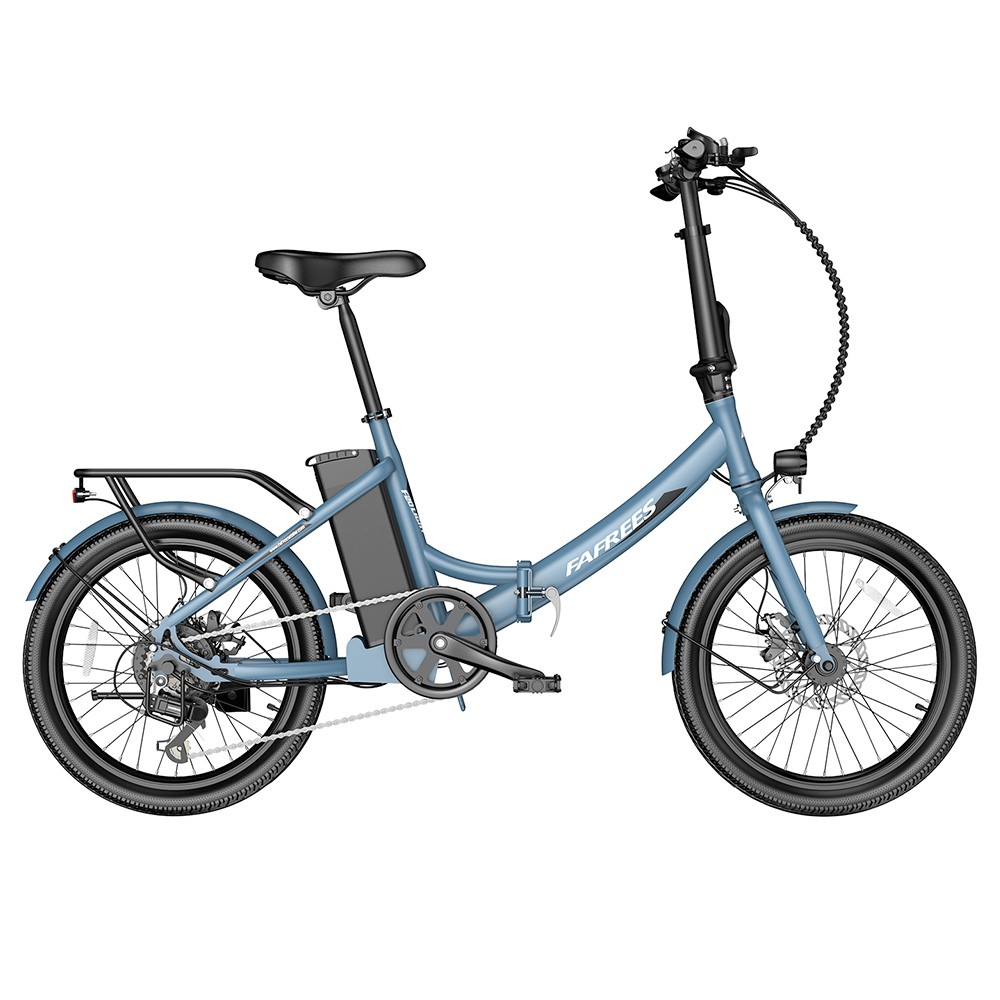 FAFREES FF20 Light Folding City E-bike 48V 250W Motor 25km/h Max Speed 14.5Ah Battery 20*1.95'' Tire Shimano 7-speed Gear - Blue