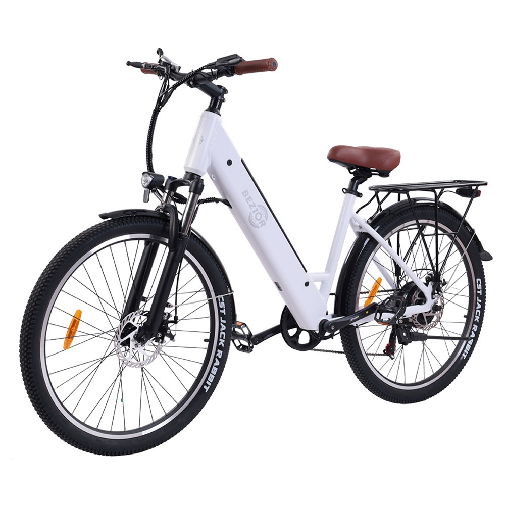 Bezior M3 Electric Bike 26 Inch 48V 500W Motor 32Km/h 10.4Ah White