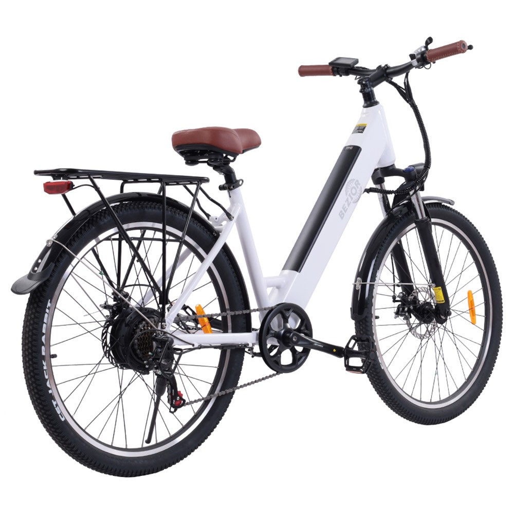 Bezior M3 Electric Bike 26 Inch 48V 500W Motor 32Km/h 10.4Ah White